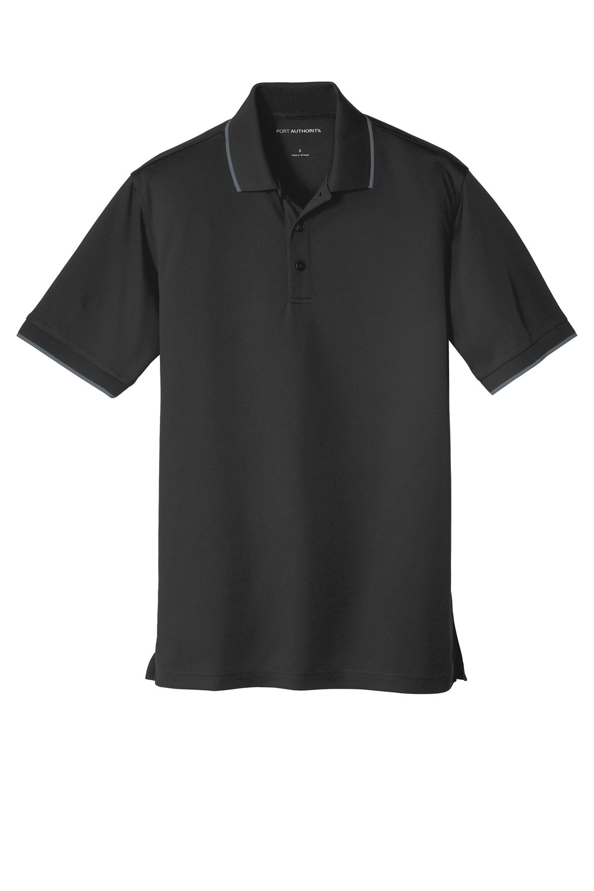 Custom Embroidered Port Authority Polos/Knits in Deep Black/ Graphite
