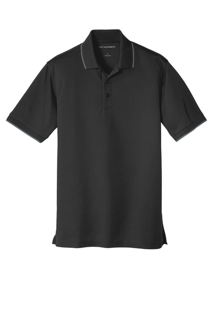 Custom Embroidered Port Authority Polos/Knits in Deep Black/ Graphite