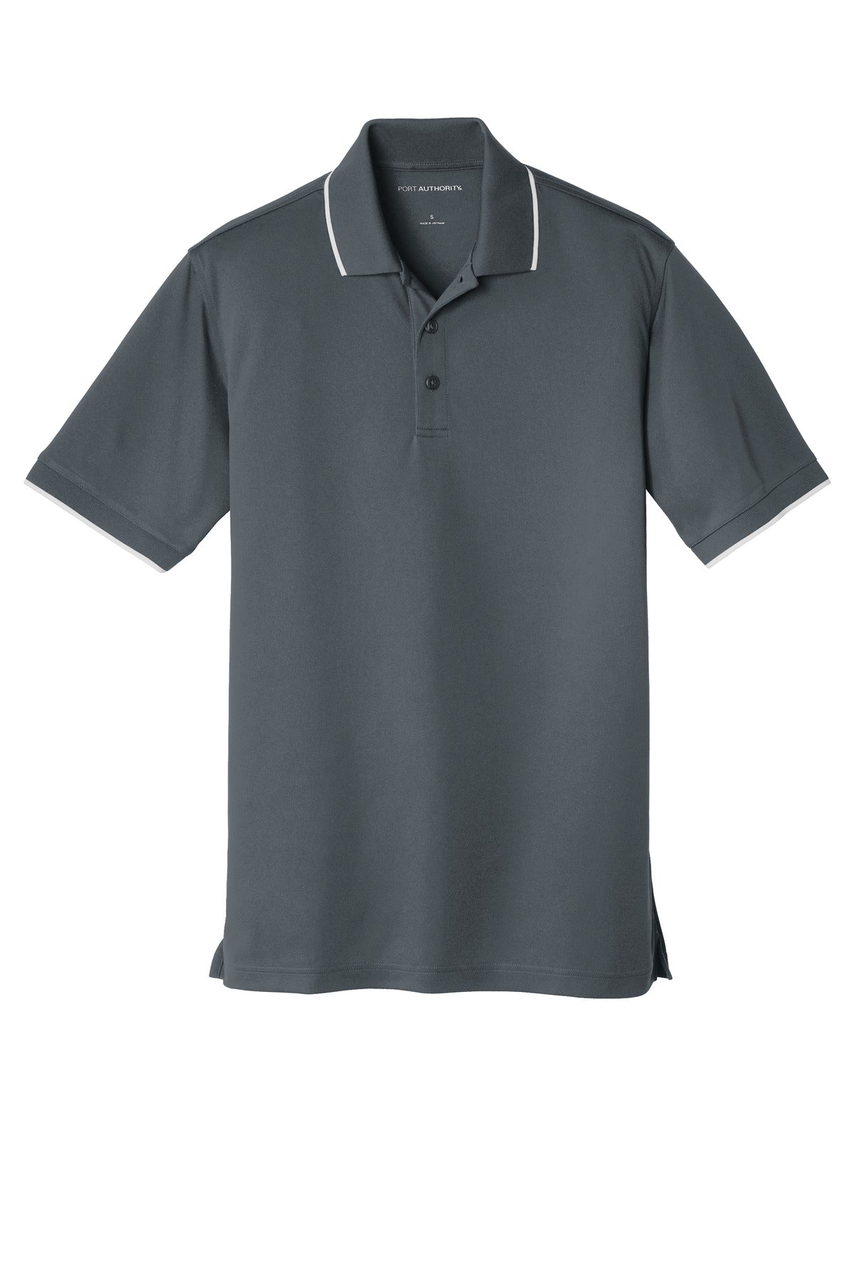 Custom Embroidered Port Authority Polos/Knits in Graphite/ White