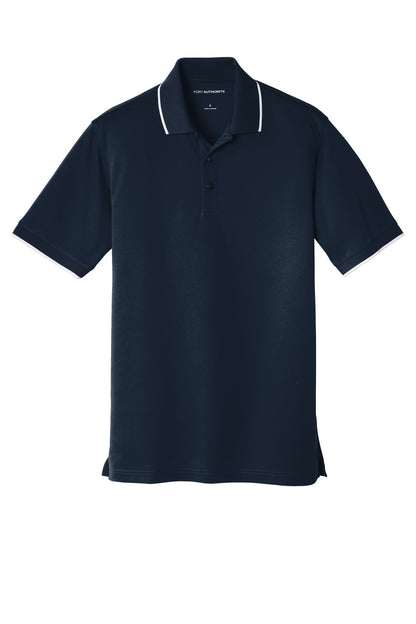 Custom Embroidered Port Authority Polos/Knits in River Blue Navy/ White