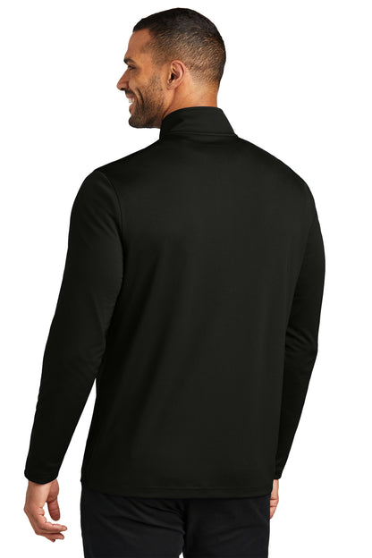 Custom Embroidered Port Authority Dry Zone UV Micro-Mesh 1/4-Zip K112,Deep Black