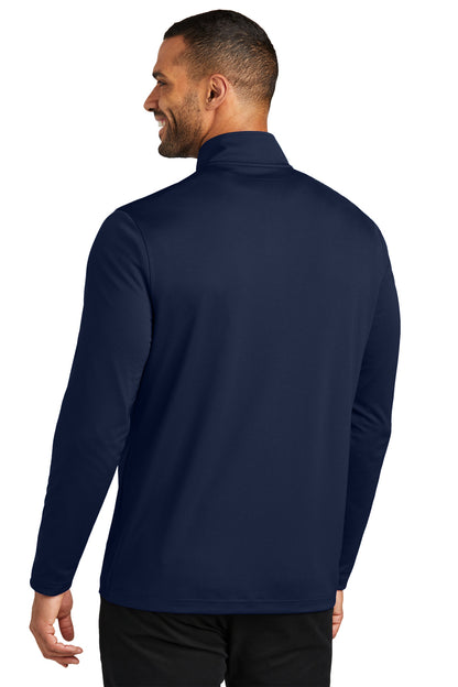 Custom Embroidered Port Authority Dry Zone UV Micro-Mesh 1/4-Zip K112,River Blue Navy