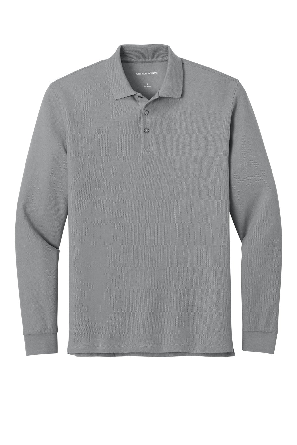 Custom Embroidered Port Authority Polos/Knits in Gusty Grey
