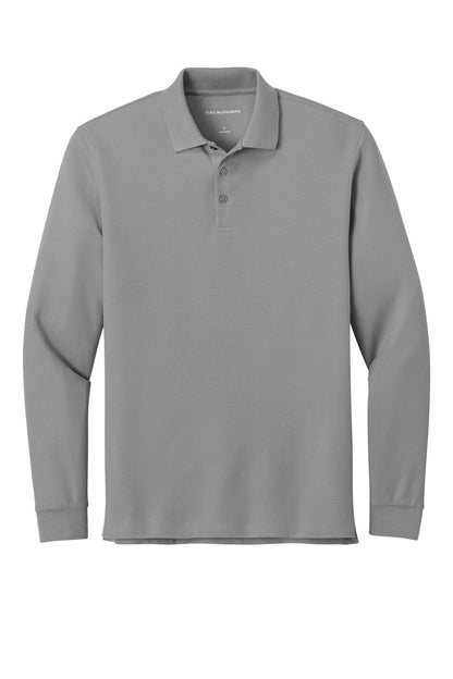 Custom Embroidered Port Authority Polos/Knits in Gusty Grey