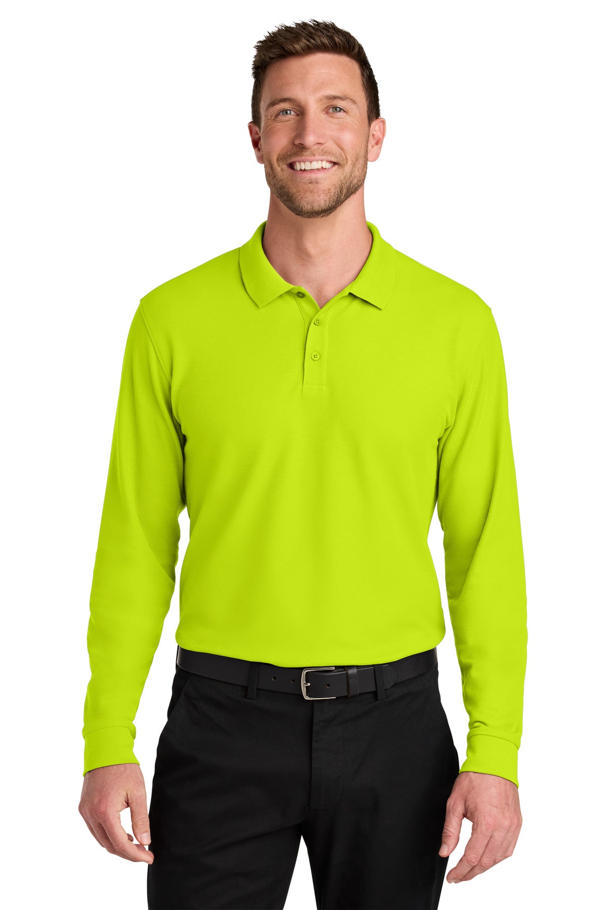 Custom Embroidered Port Authority Polos/Knits in Neon Yellow