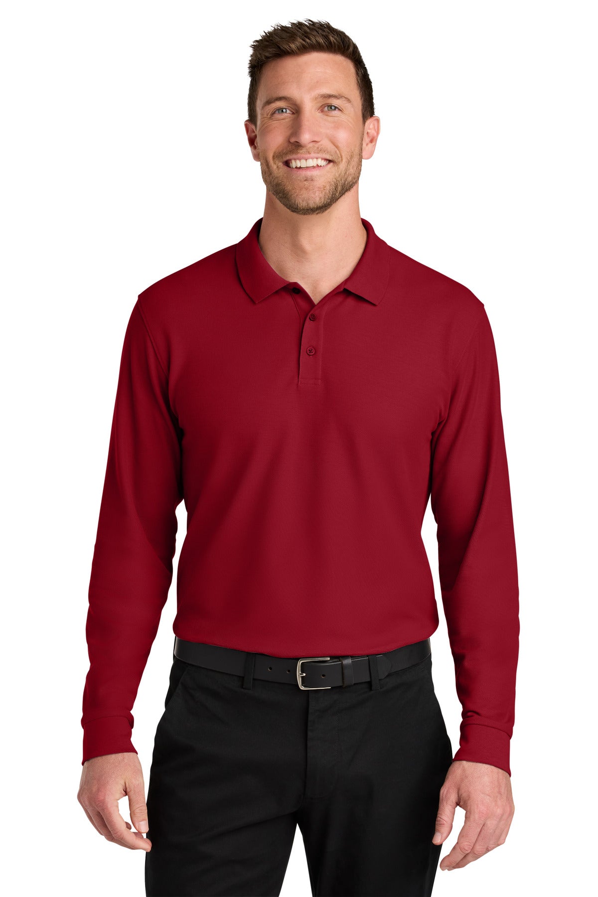 Custom Embroidered Port Authority Polos/Knits in Rich Red