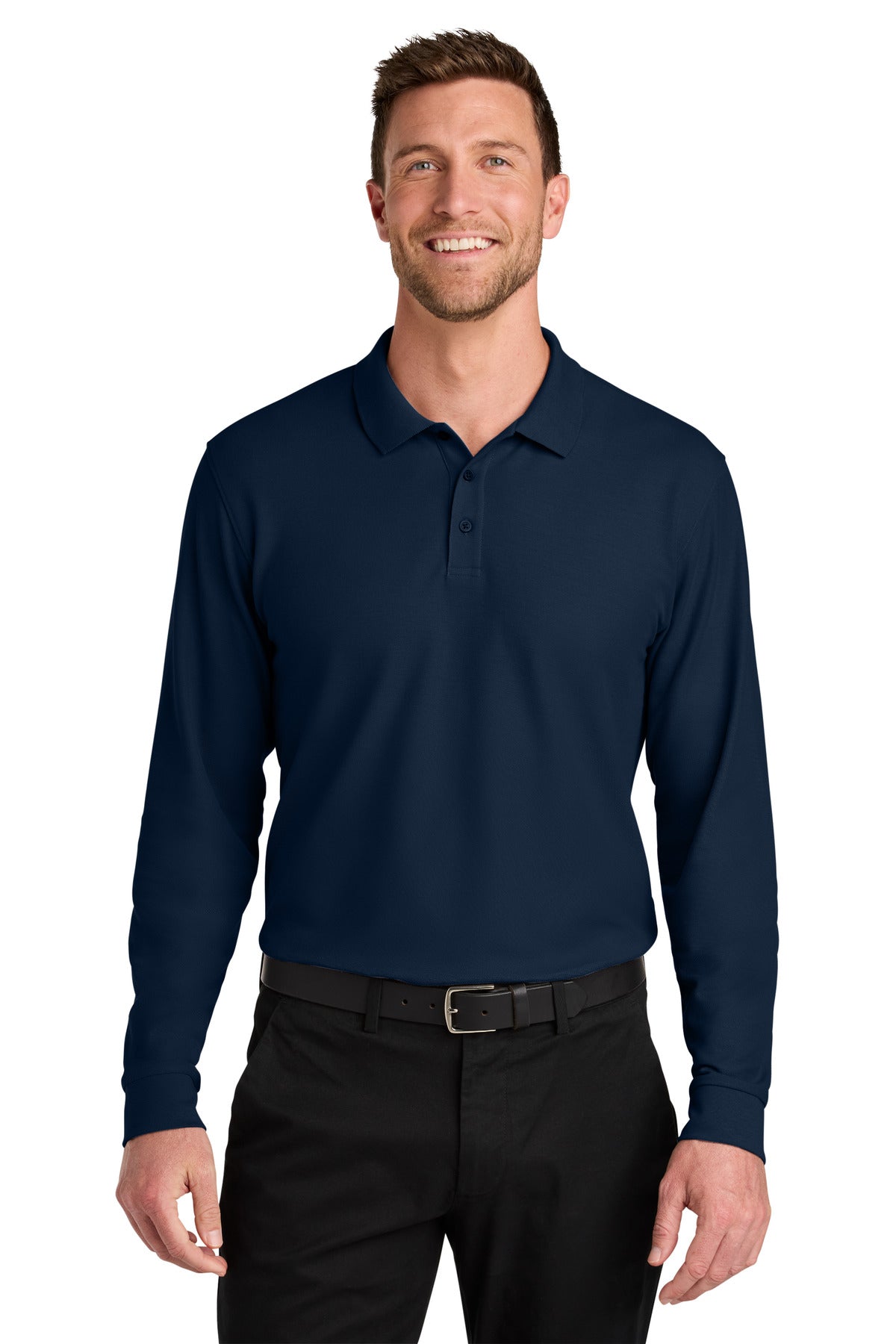 Custom Embroidered Port Authority Polos/Knits in River Blue Navy
