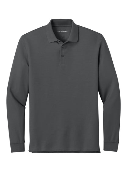 Custom Embroidered Port Authority Polos/Knits in Storm Grey