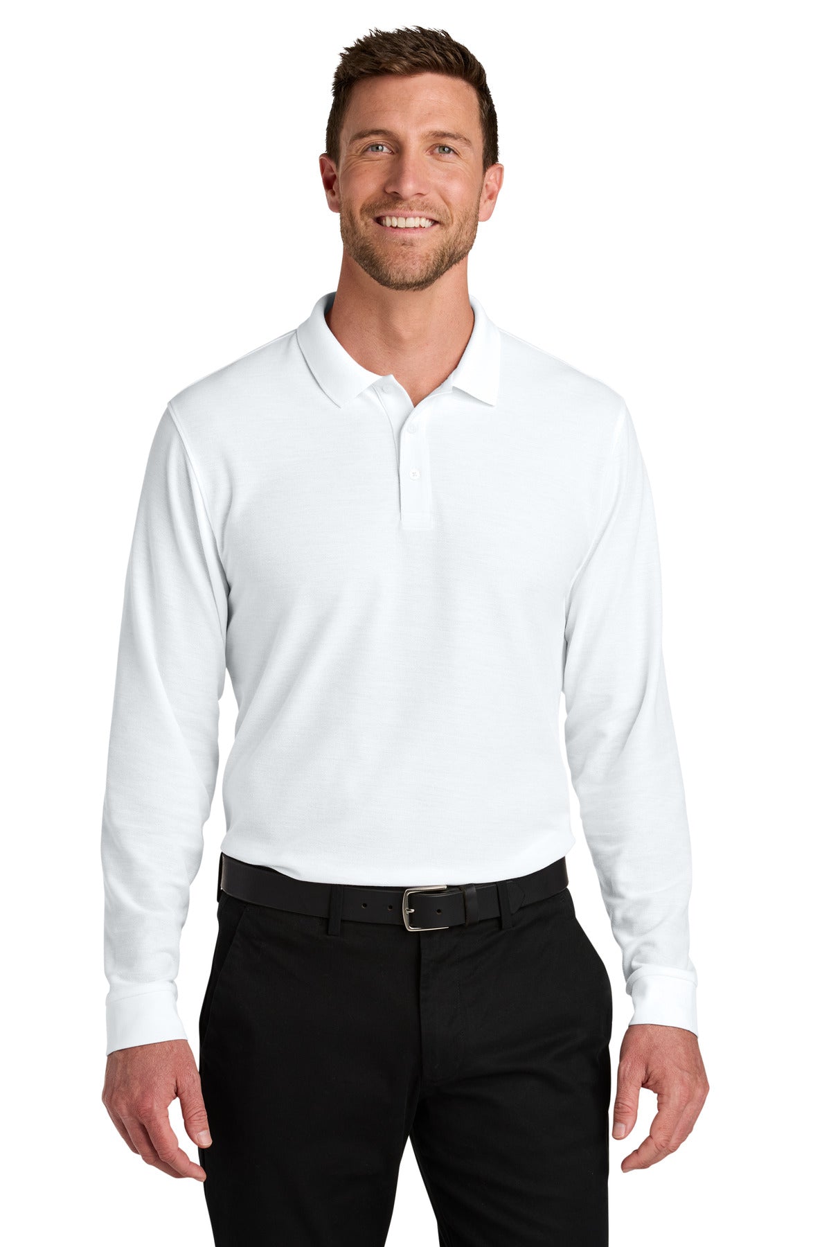 Custom Embroidered Port Authority Polos/Knits in White
