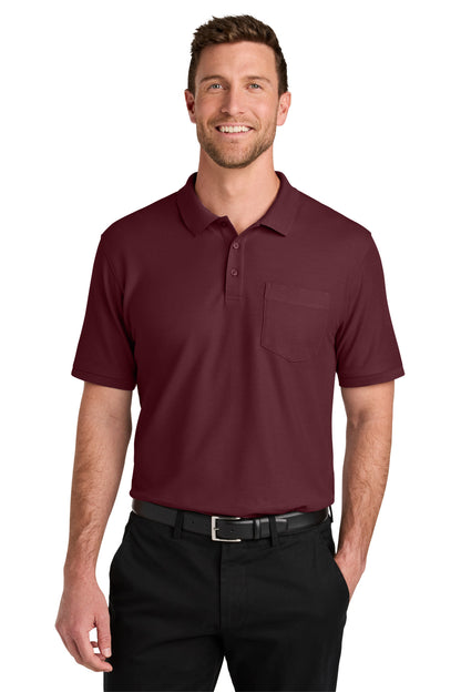 Custom Embroidered Port Authority Polos in Burgundy