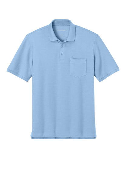 Custom Embroidered Port Authority Polos in Cloud Blue