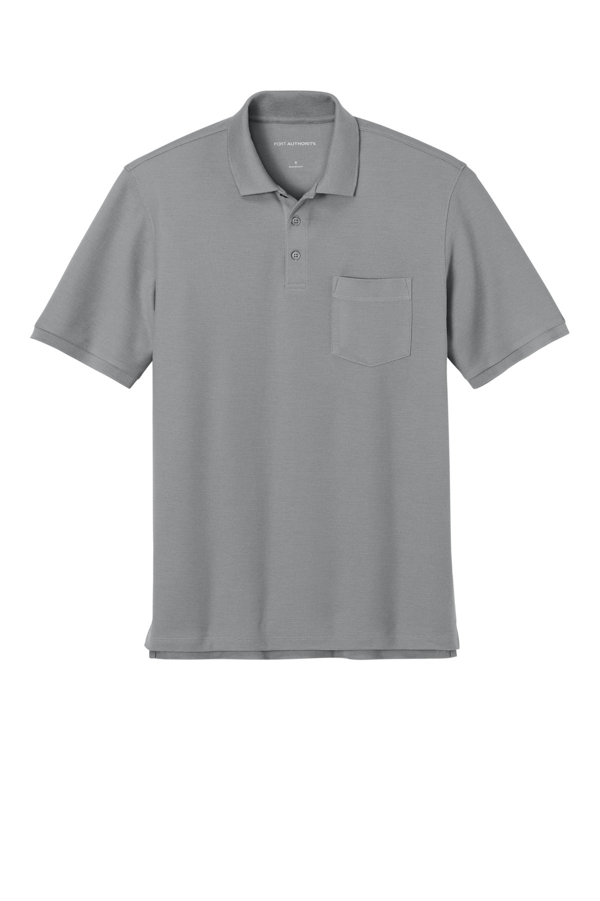 Custom Embroidered Port Authority Polos in Gusty Grey