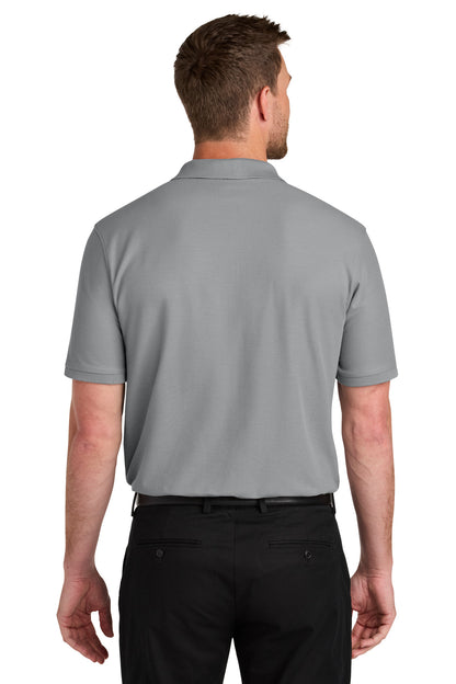 Custom Embroidered Port Authority Polos in Gusty Grey
