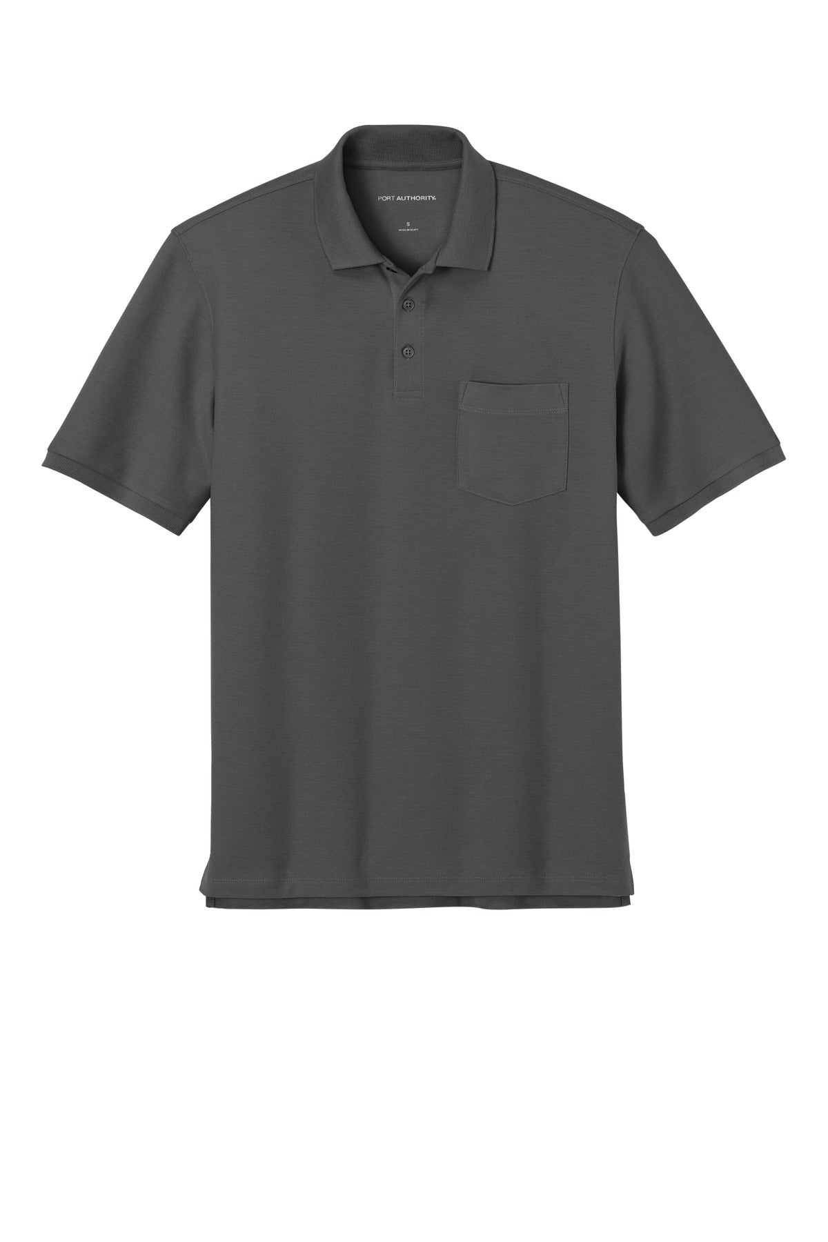 Custom Embroidered Port Authority Polos in Storm Grey