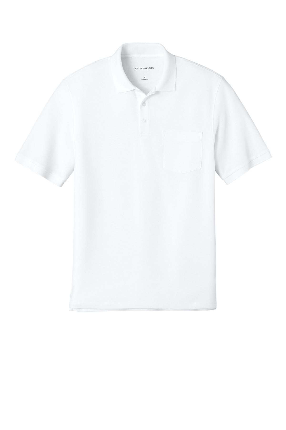 Custom Embroidered Port Authority Polos in White