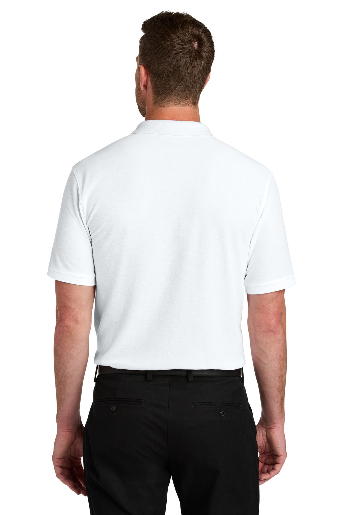 Custom Embroidered Port Authority Polos in White