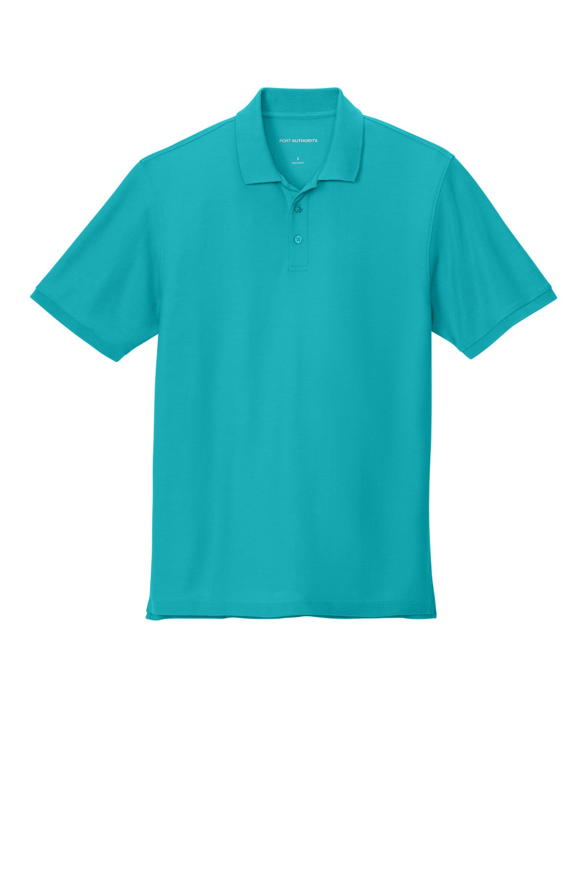 Custom Embroidered Port Authority Polos in Aquamarine