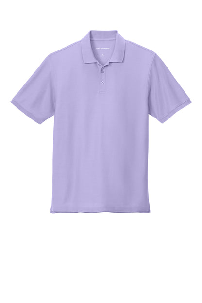 Custom Embroidered Port Authority Polos in Bright Lavender