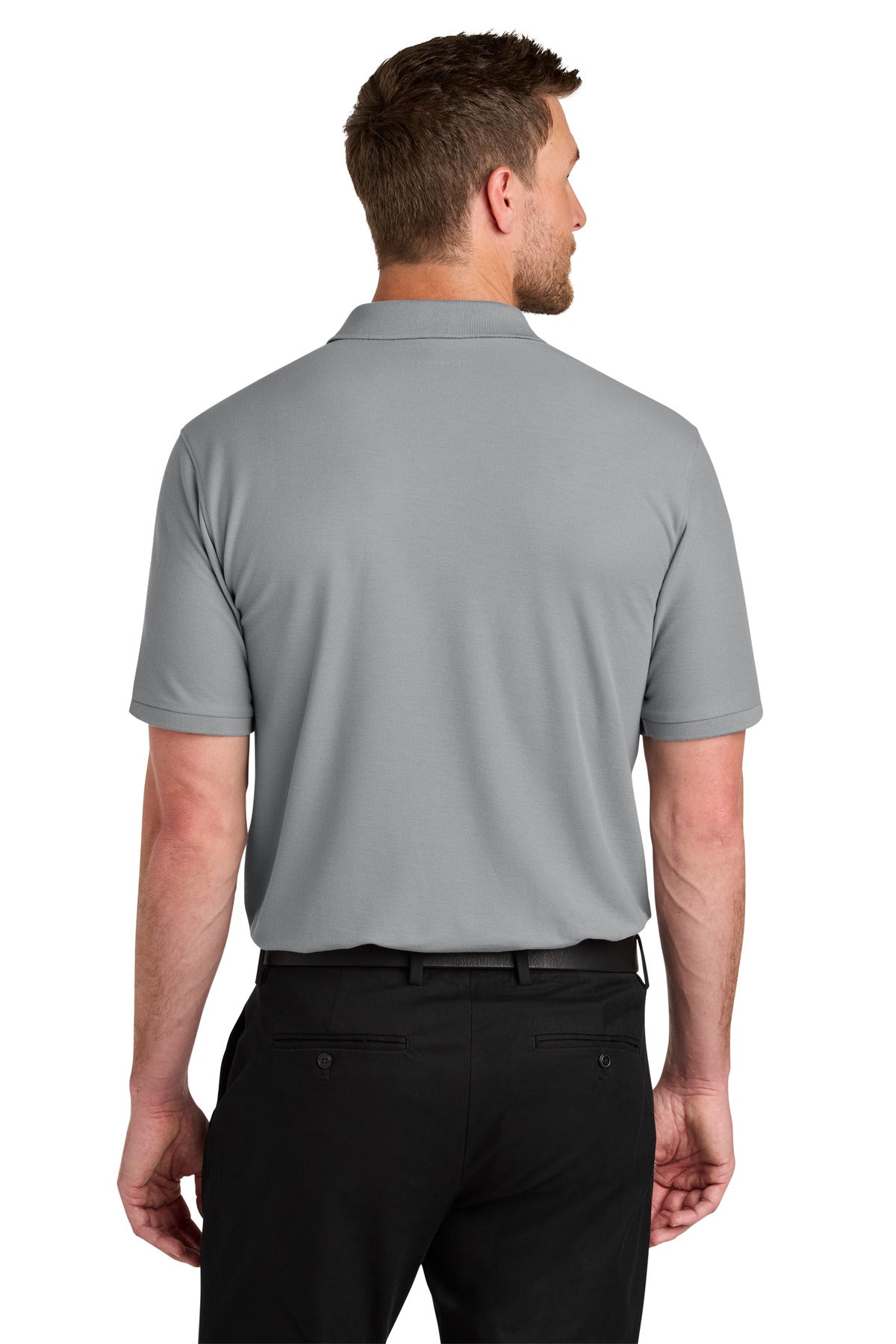 Custom Embroidered Port Authority Polos in Gusty Grey