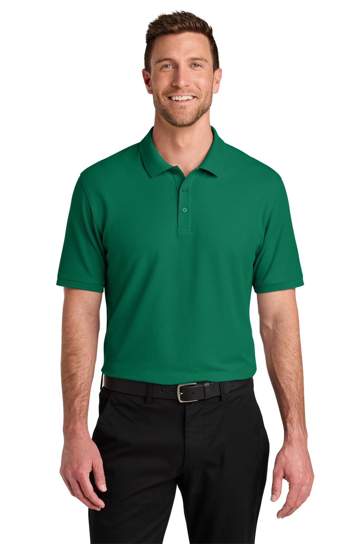 Custom Embroidered Port Authority Polos in Kelly Green