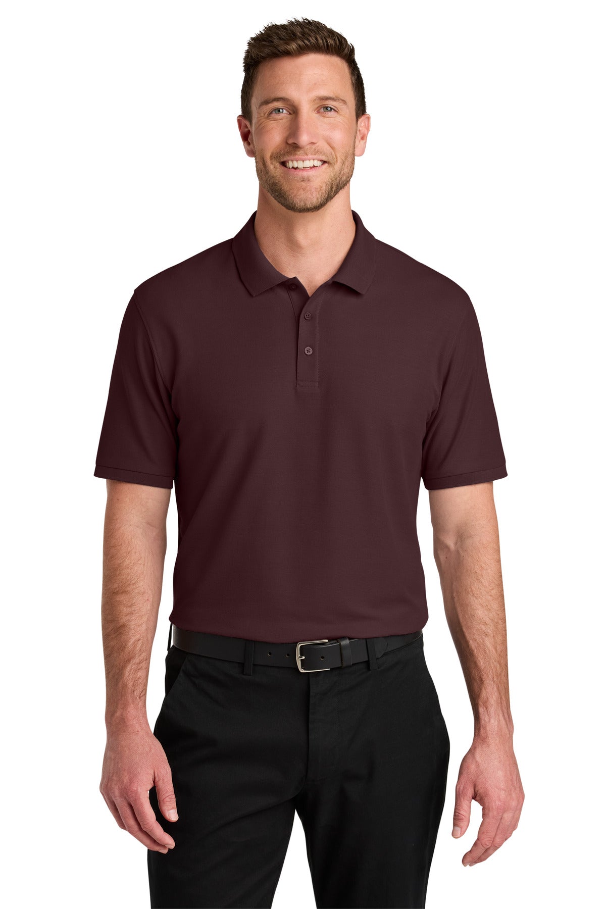 Custom Embroidered Port Authority Polos in Maroon