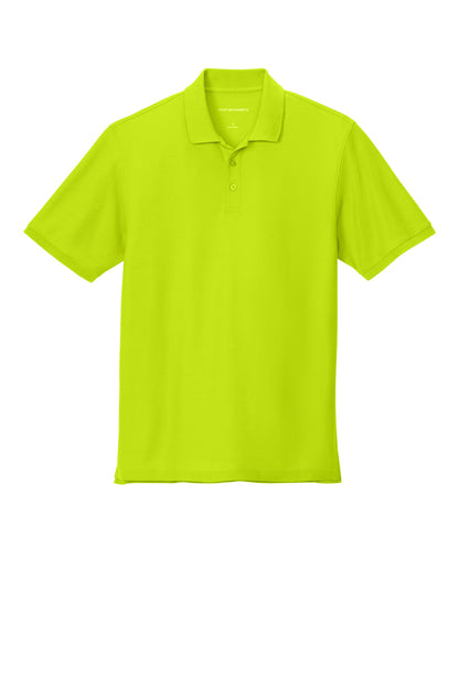 Custom Embroidered Port Authority Polos in Neon Yellow