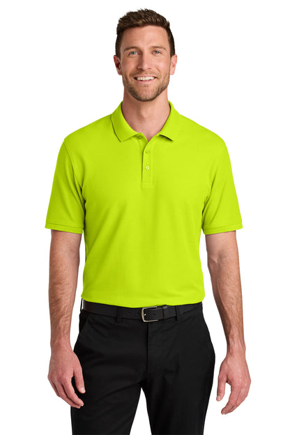 Custom Embroidered Port Authority Polos in Neon Yellow