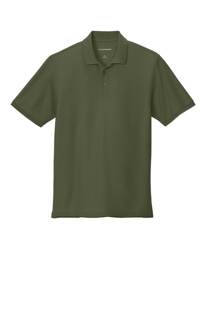 Custom Embroidered Port Authority Polos in Olive Drab Green