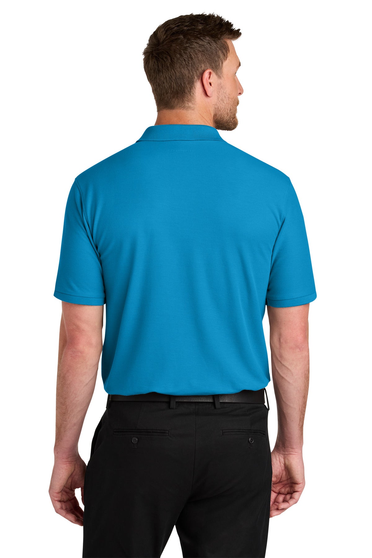 Custom Embroidered Port Authority Polos in Parcel Blue