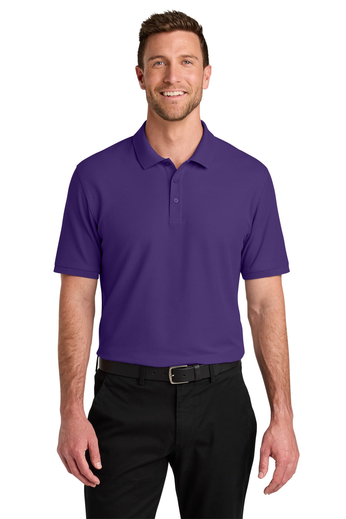 Custom Embroidered Port Authority Polos in Prism Purple