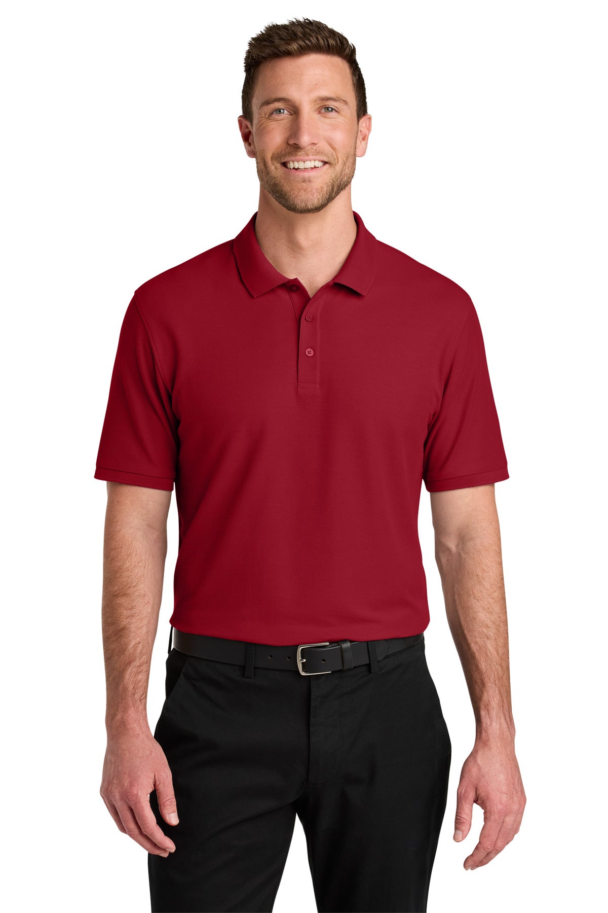 Custom Embroidered Port Authority Polos in Rich Red