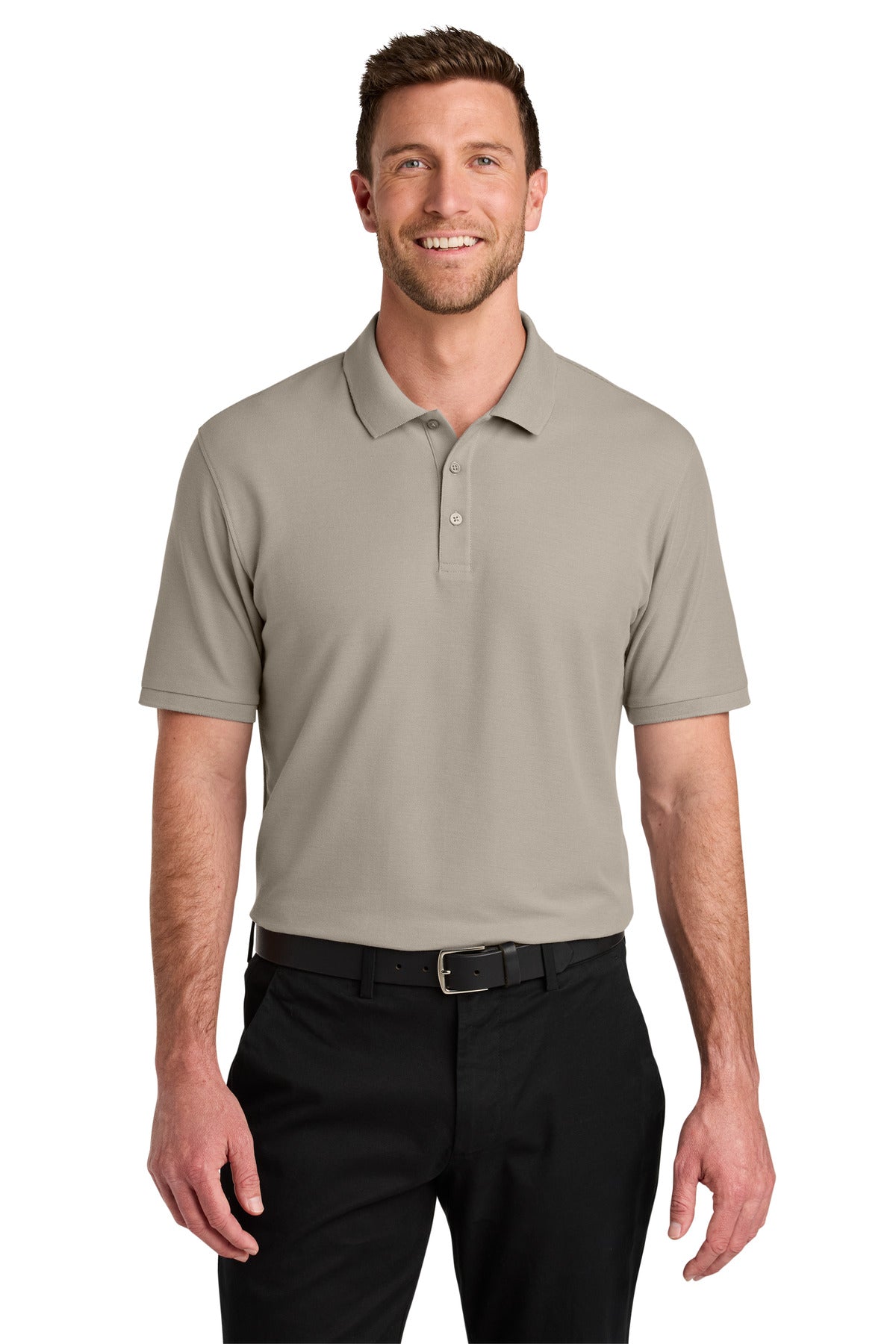 Custom Embroidered Port Authority Polos in Sahara