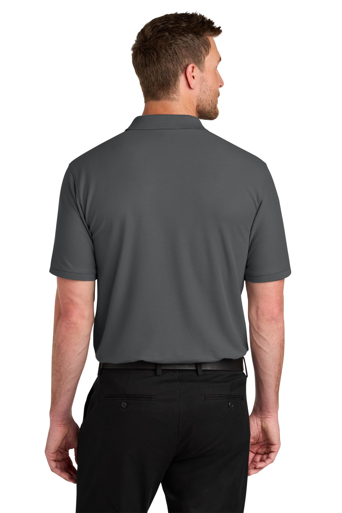 Custom Embroidered Port Authority Polos in Storm Grey