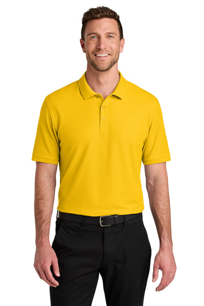 Custom Embroidered Port Authority Polos in Sunflower Yellow