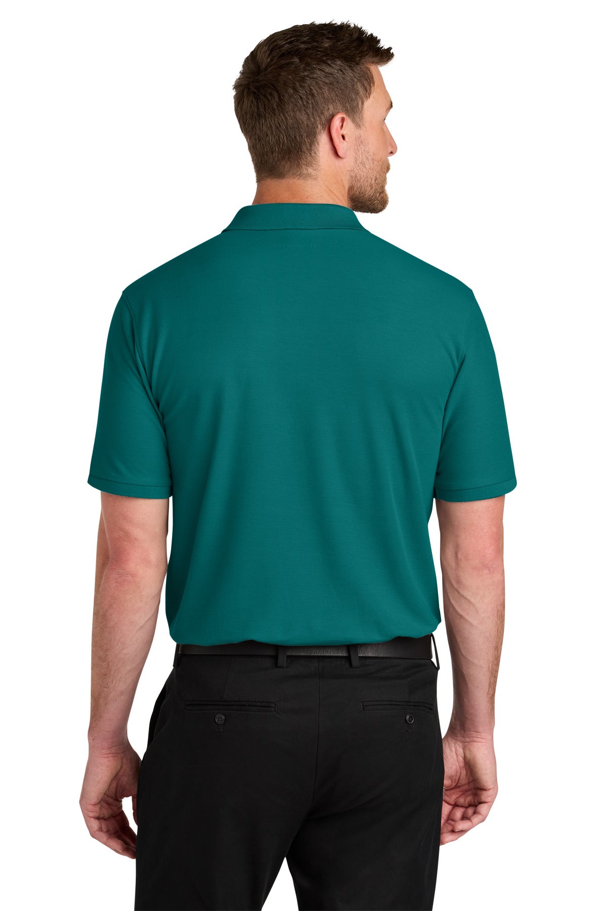 Custom Embroidered Port Authority Polos in Teal Green