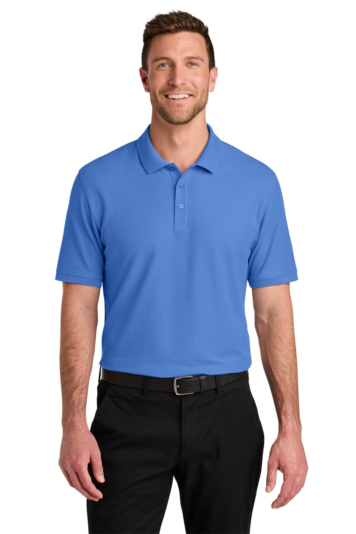 Custom Embroidered Port Authority Polos in Ultramarine Blue