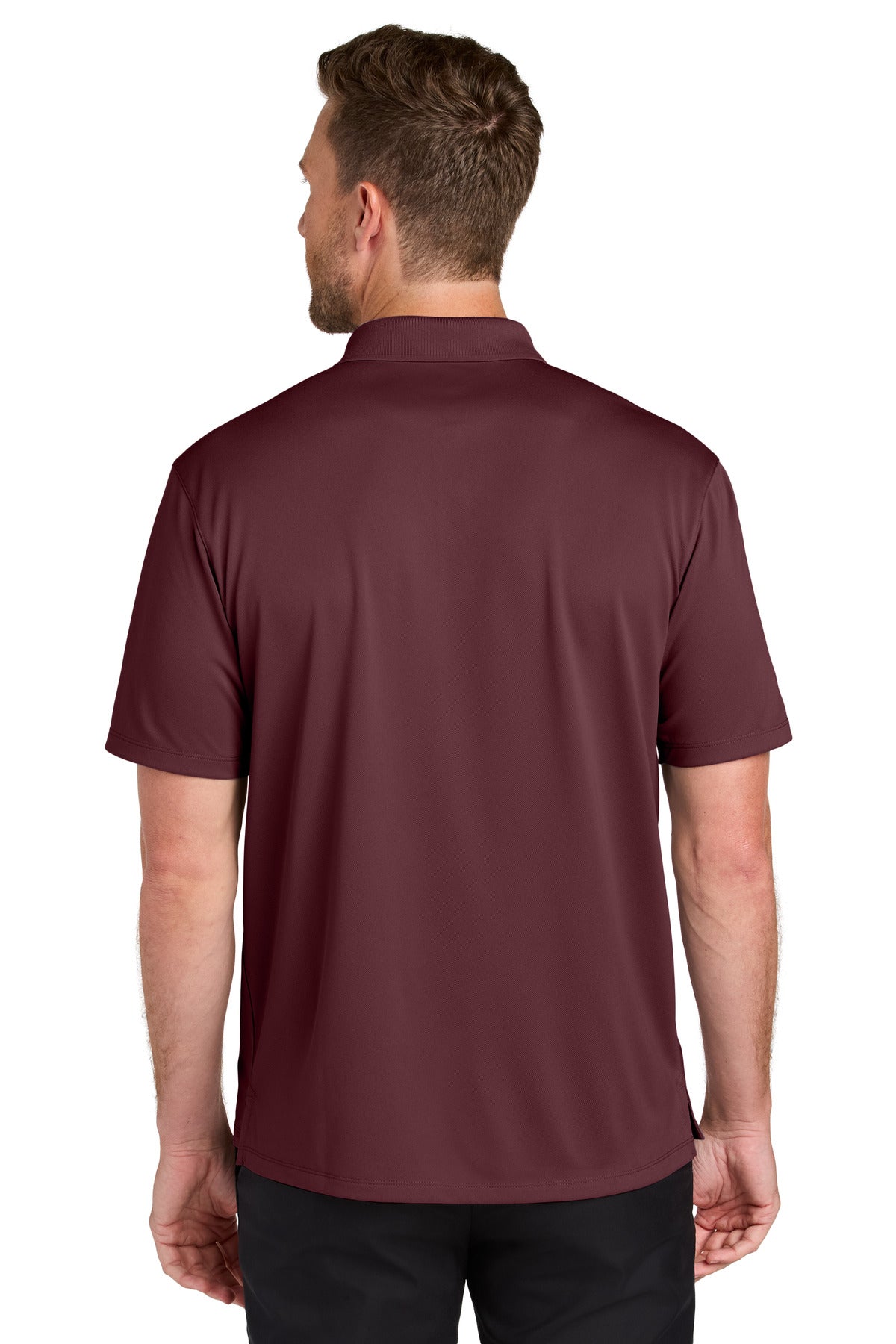 Custom Embroidered Port Authority Wearever Performance Pique Polo K240,Burgundy