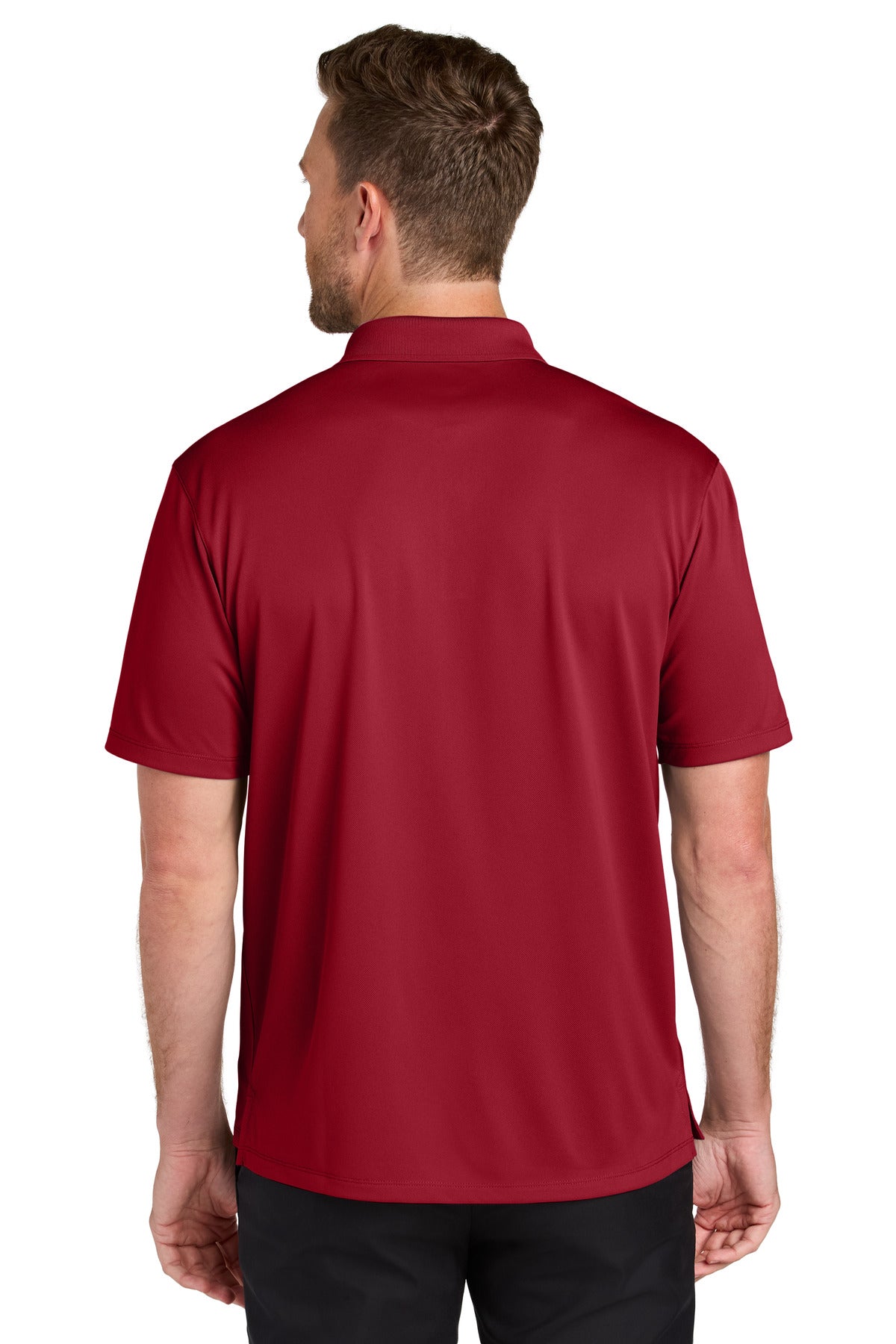 Custom Embroidered Port Authority Wearever Performance Pique Polo K240,Rich Red