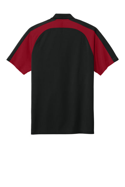 Custom Embroidered Port Authority Polos/Knits in Deep Black/ Rich Red