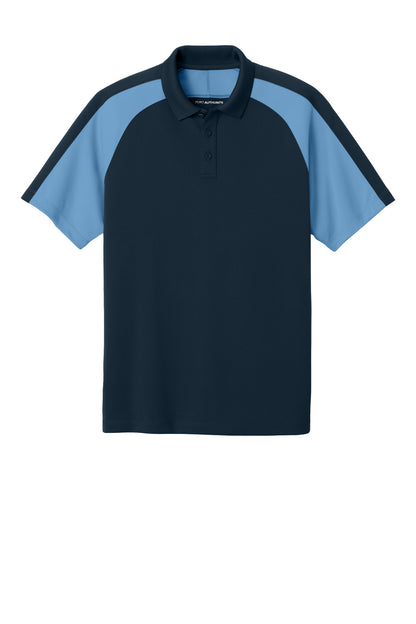 Custom Embroidered Port Authority Polos/Knits in River Blue Navy/ Carolina Blue