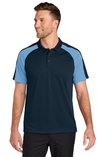 Custom Embroidered Port Authority Polos/Knits in River Blue Navy/ Carolina Blue