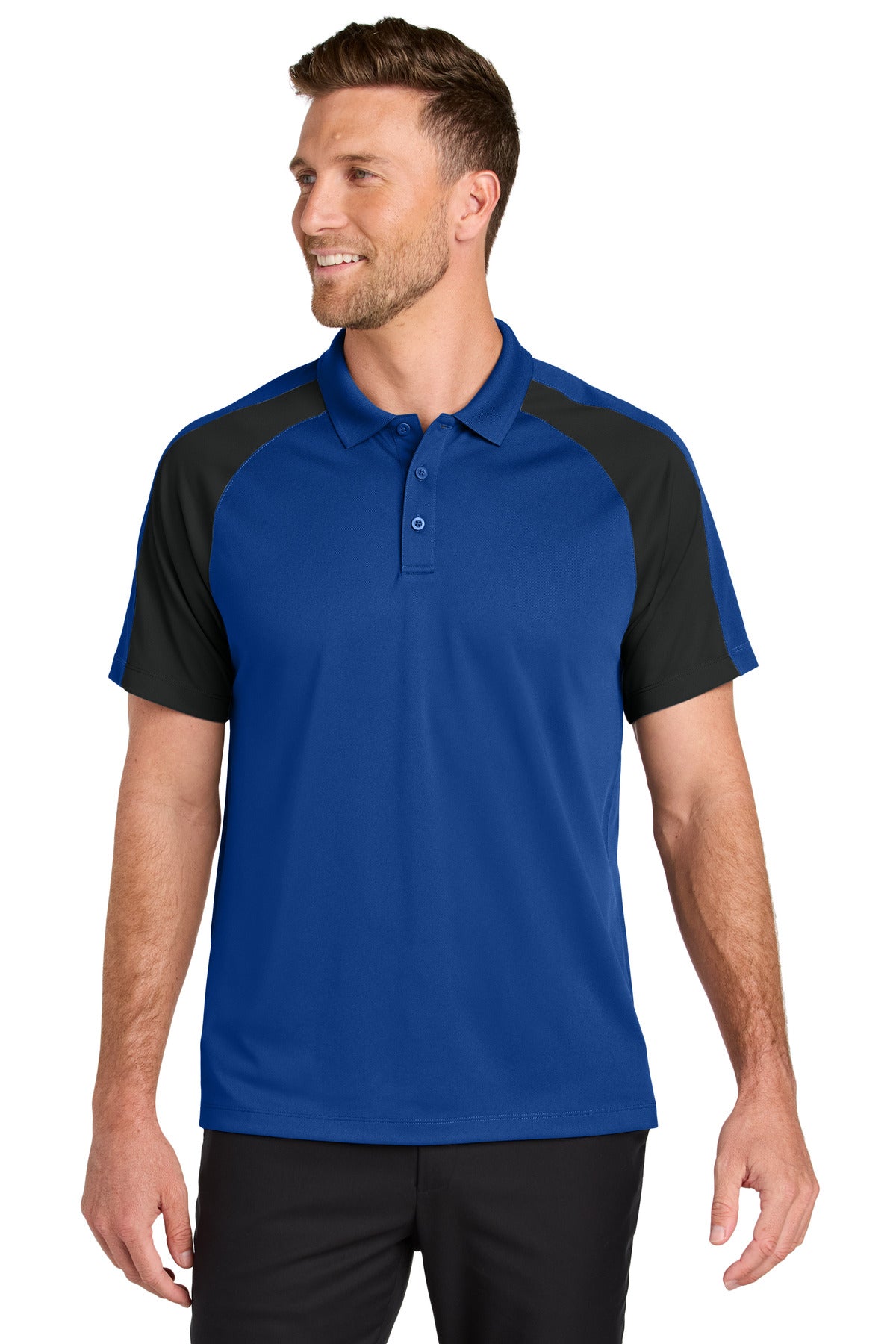 Custom Embroidered Port Authority Polos/Knits in True Royal/ Black