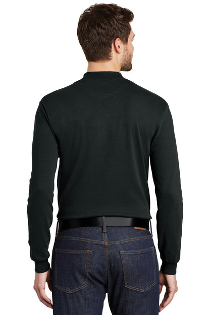 Custom Embroidered Port Authority Interlock Knit Mock Turtleneck.  K321,Black