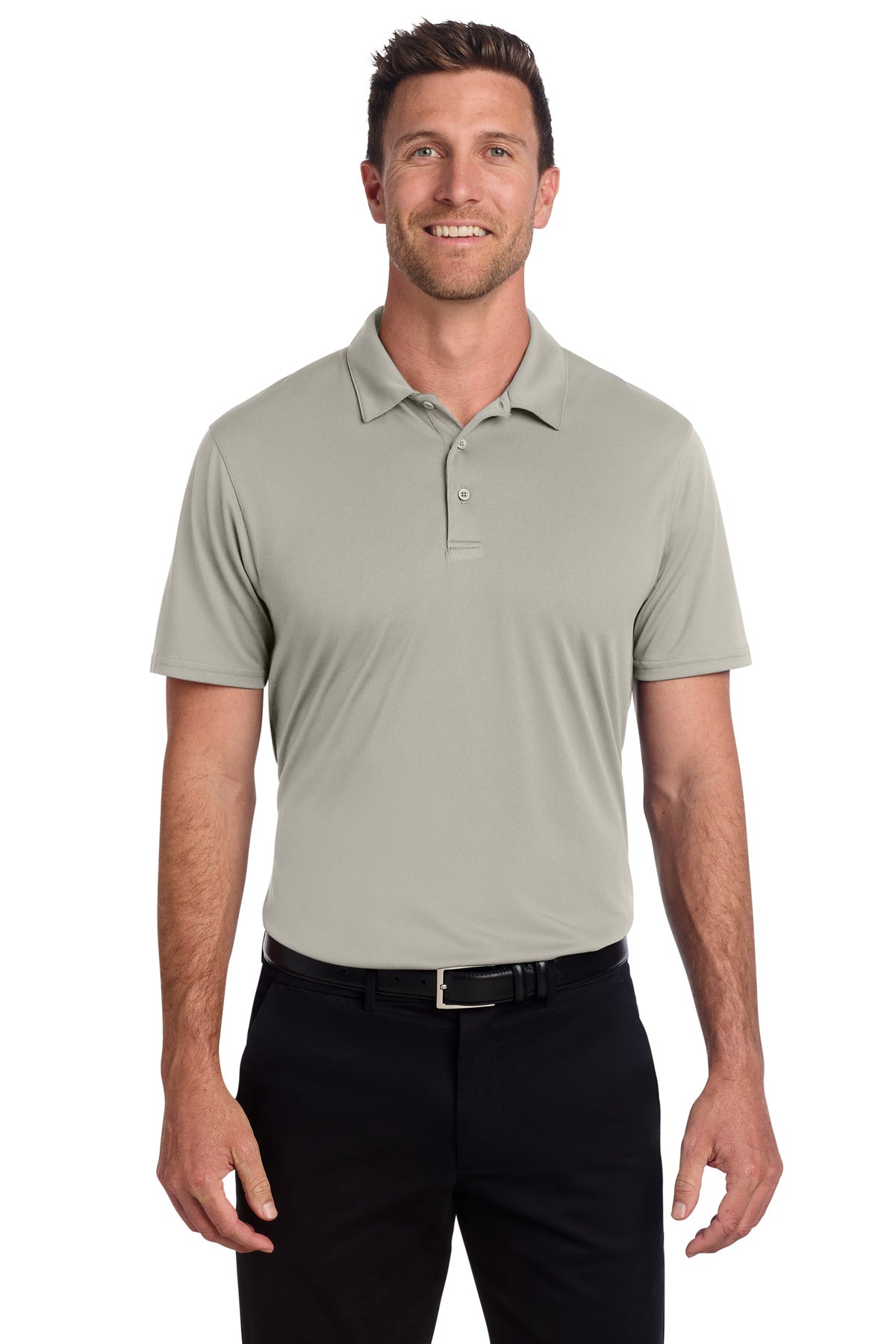 Custom Embroidered Port Authority Polos/Knits in Silver
