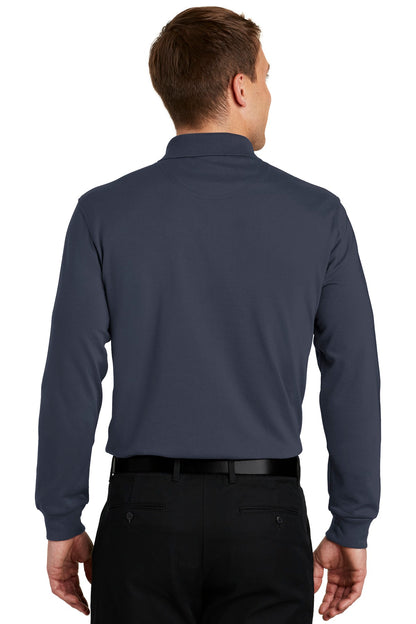 Custom Embroidered Port Authority Rapid Dry Long Sleeve Polo.  K455LS,Classic Navy