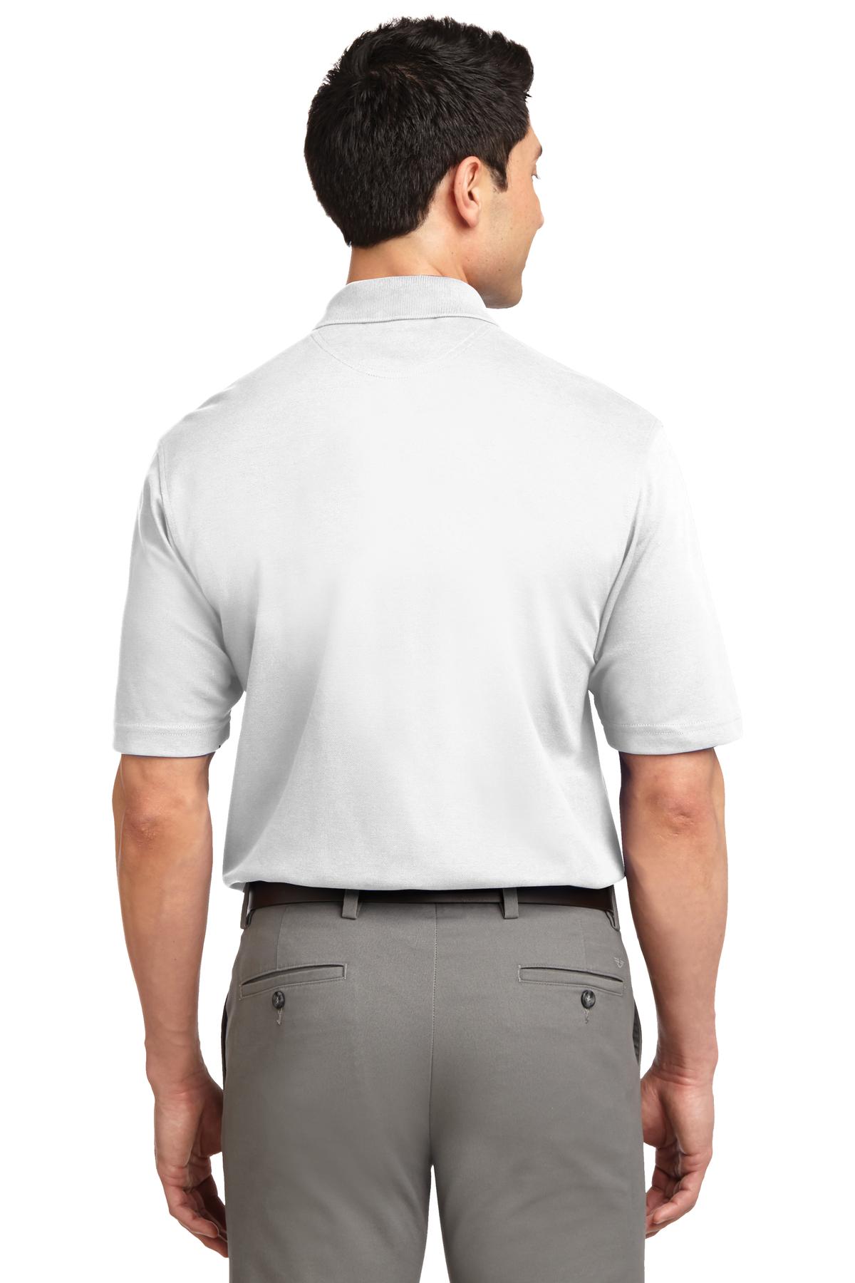 Custom Embroidered Port Authority Rapid Dry Polo.  K455,White