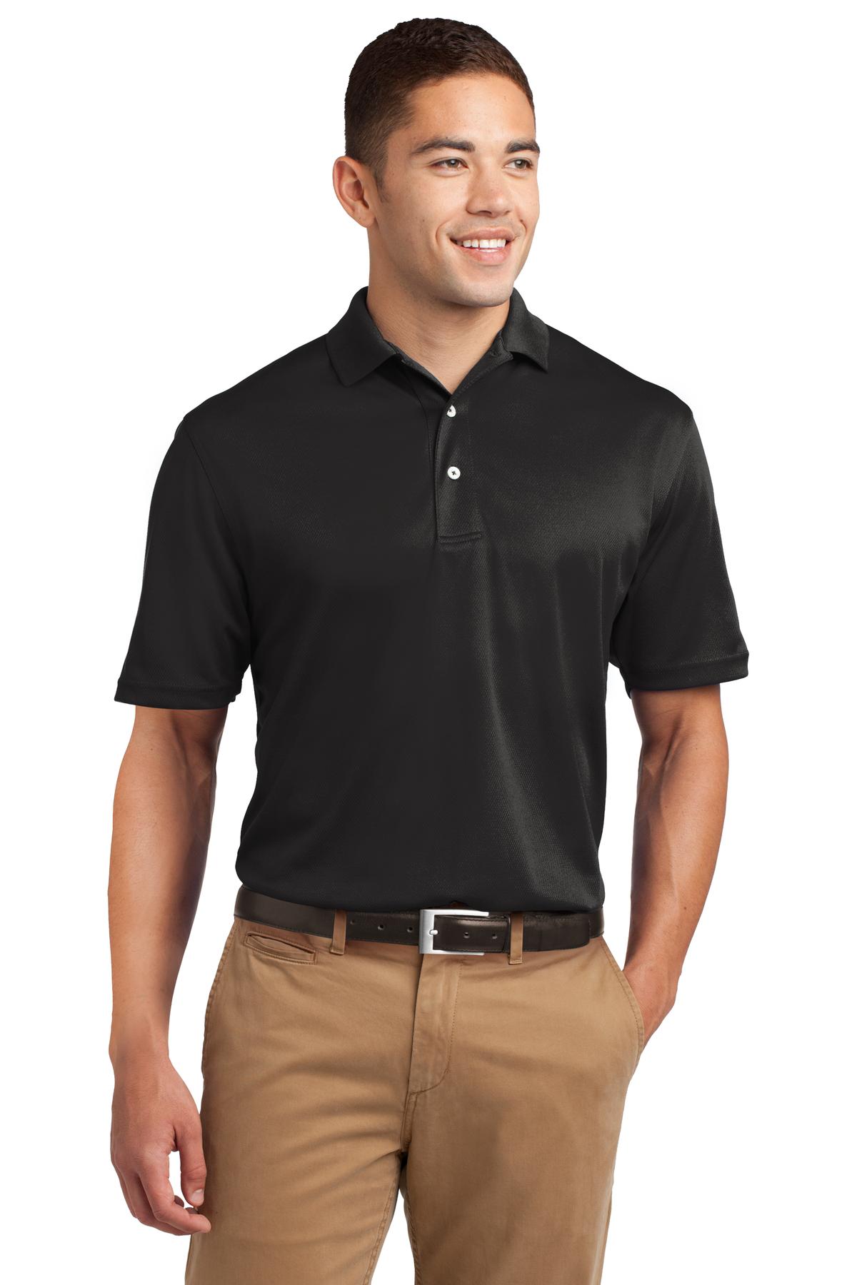 Sport-Tek Dri-Mesh Polo.  K469 Black