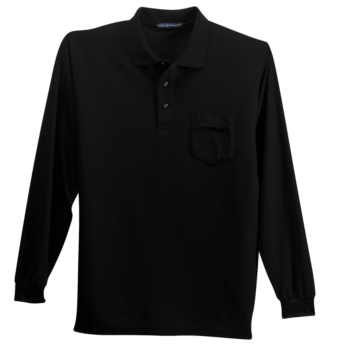 Port Authority Long Sleeve Silk Touch Polo with Pocket.  K500LSP