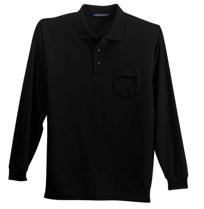 Port Authority Long Sleeve Silk Touch Polo with Pocket.  K500LSP