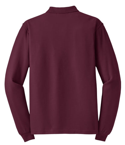Port Authority Silk Touch Long Sleeve Polo.  K500LS